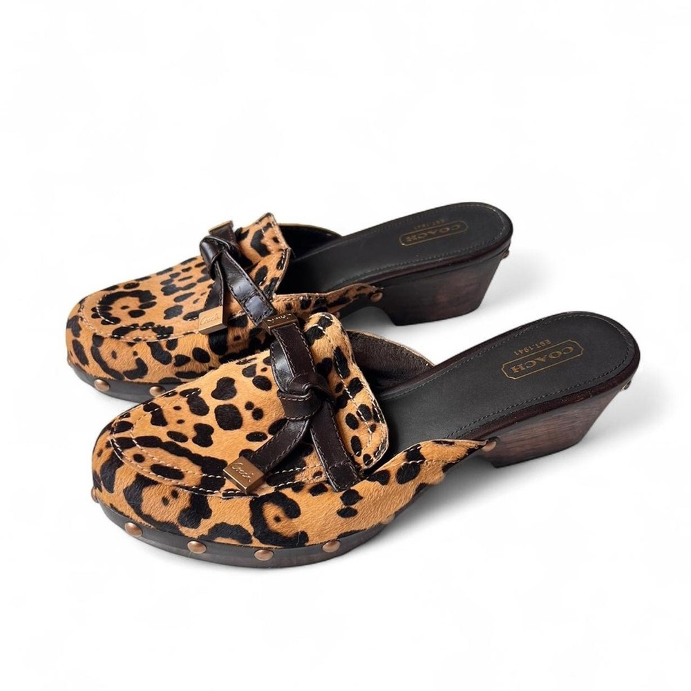 Coach leopard loafers